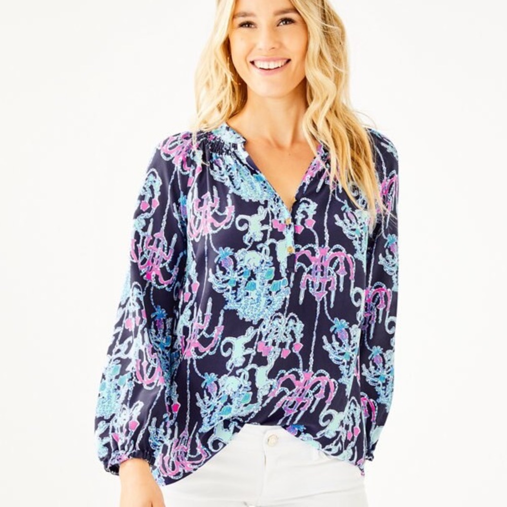 Lilly pulitzer Pop up print elsa top